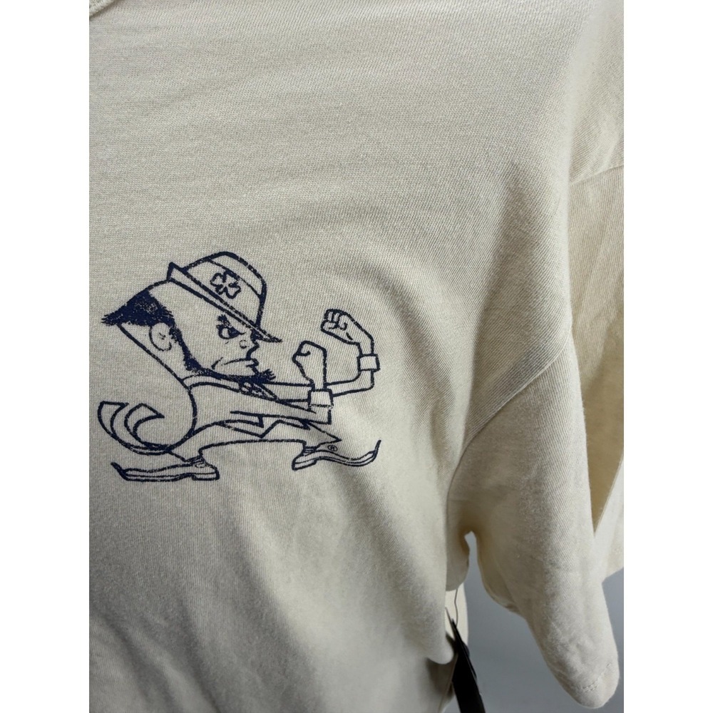 47 Brand Notre Dame Fighting Irish Tee Shirt Mens XL Navy Cream New - Picture 4 of 9